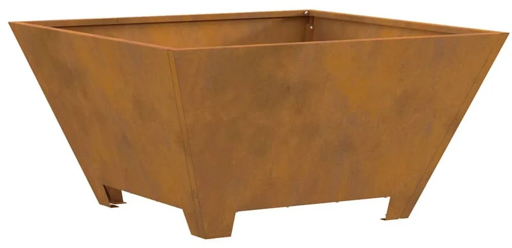 Fogueira vidaXL Quadrada 60x60x30 cm Aço Envelhecido