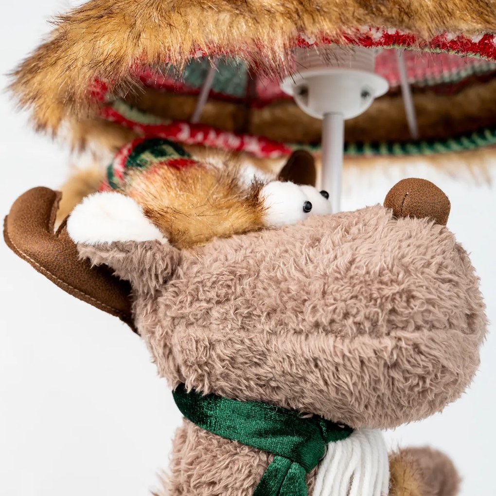 Candeeiro de mesa de Natal Rena Castanho incl. LED - Rudi Para crianças