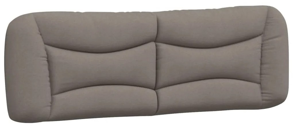 Cama sem colchão 160x200 cm tecido castanho-acinzentado