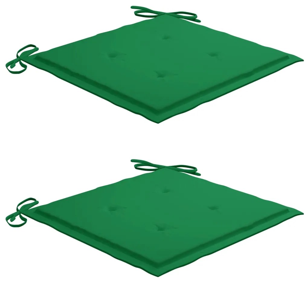 3 pcs conj. jantar dobrável exterior c/ almofadão teca maciça