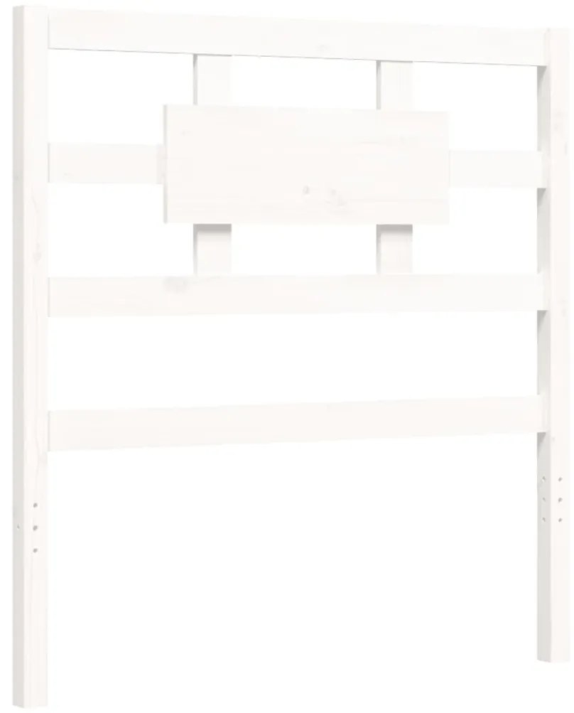 Cama sem colchão 90x200 cm madeira de pinho maciça branco