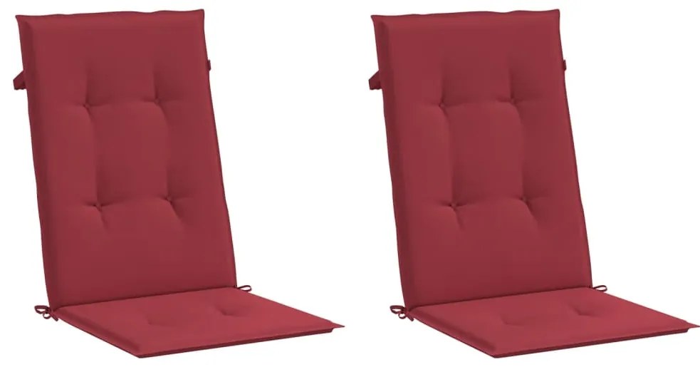 Almofadões p/ cadeiras altas jardim 2 pcs tecido vermelho tinto
