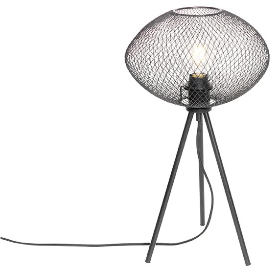 Candeeiro de mesa industrial tripé preto - Molly Industrial