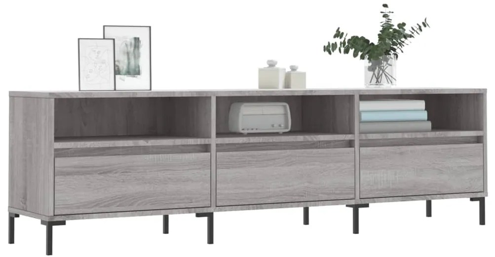 Móvel de TV 150x30x44,5 cm derivados de madeira cinzento sonoma