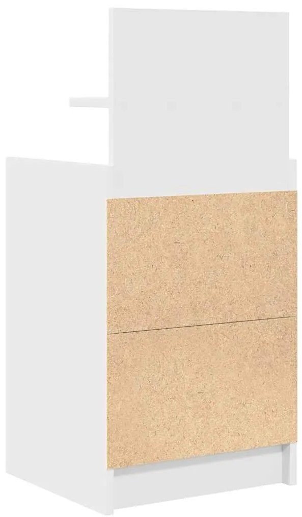 Mesa de cabeceira com 2 gavetas 38x34x80 cm branco