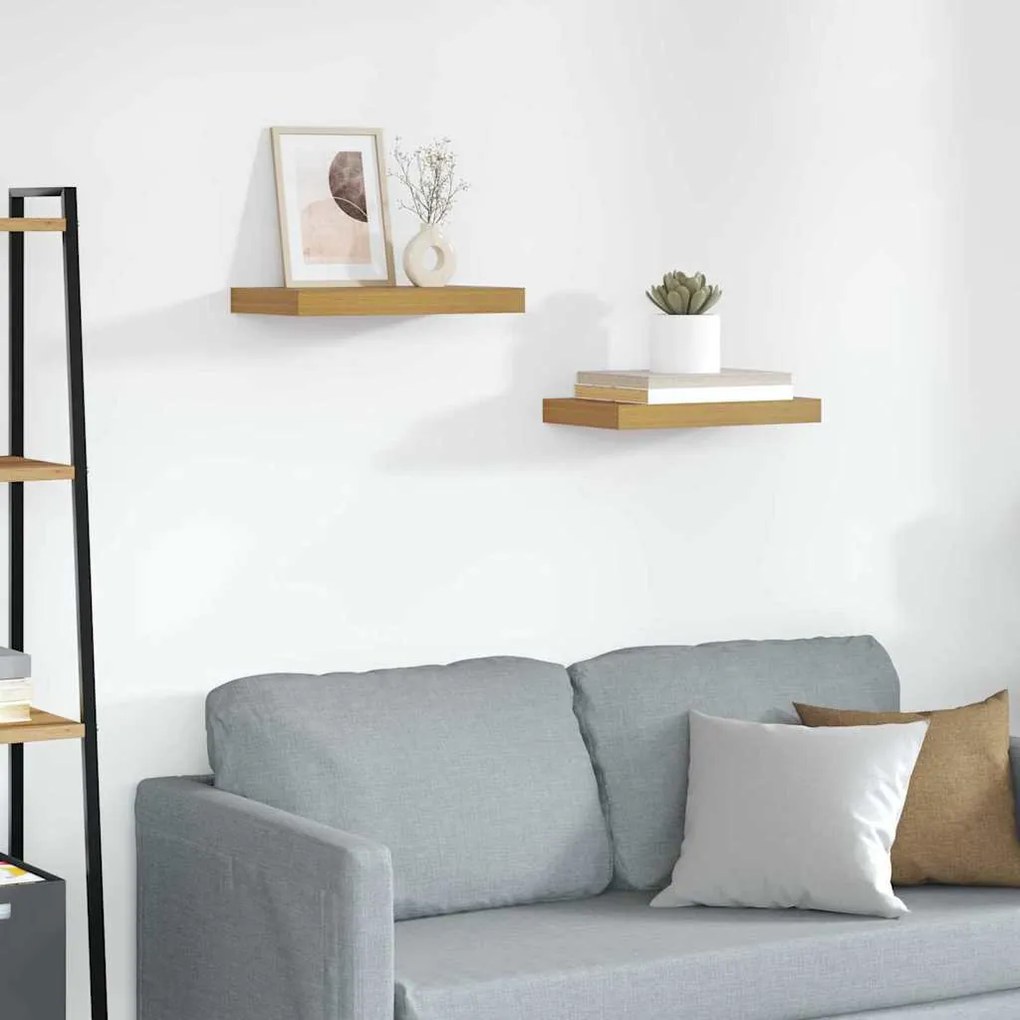 vidaXL Prateleira de Parede 2 pcs Bege 40 x 23,5 x 4 cm