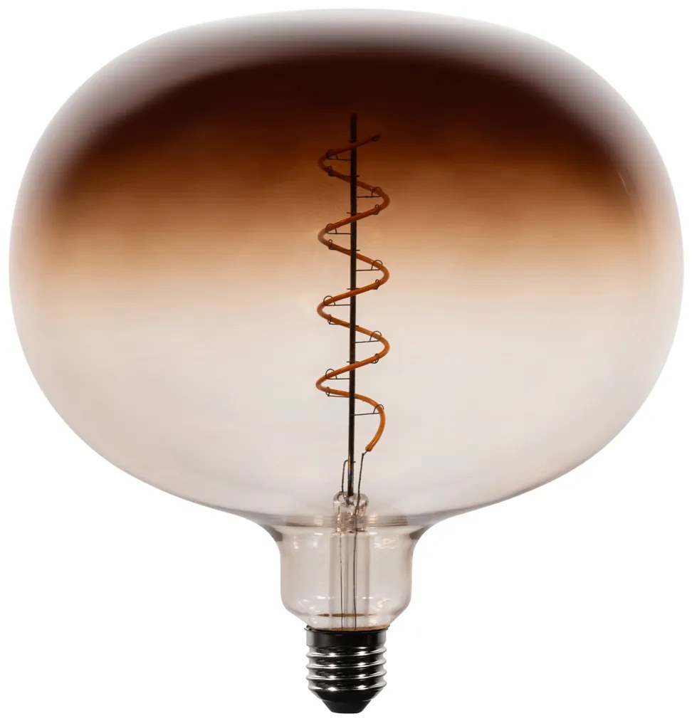 Lâmpadas LED E27 reguláveis G220 castanhas 4,9W 130 lm 1800K