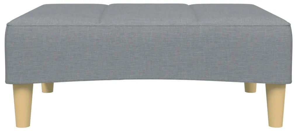 Sofá-cama de 2 lugares c/ apoio de pés tecido cinzento-claro