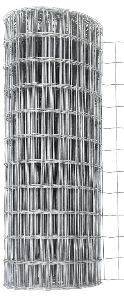 Cerca Euro com 7 Postes de Espeto 1x10 m de Aço Galvanizado