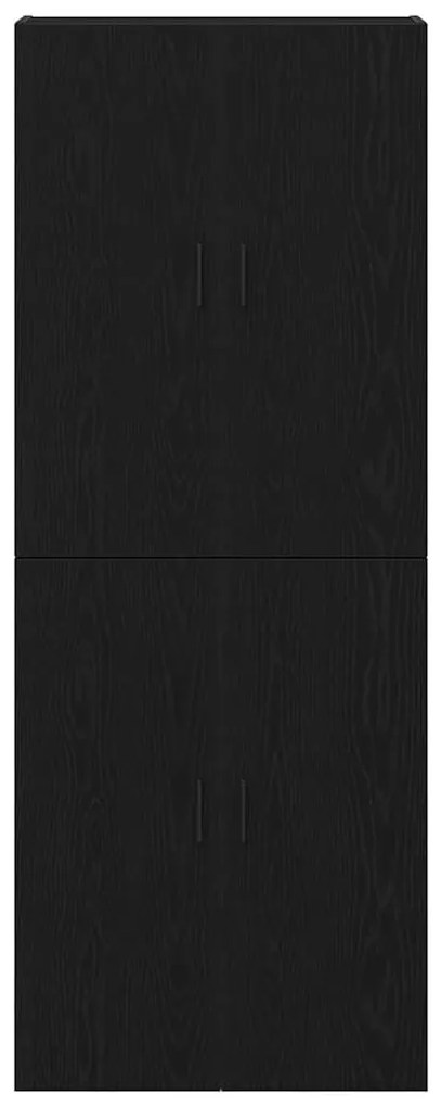 Armários 2 pcs de madeira de carvalho preto, medindo 69,5x34x180 cm, f