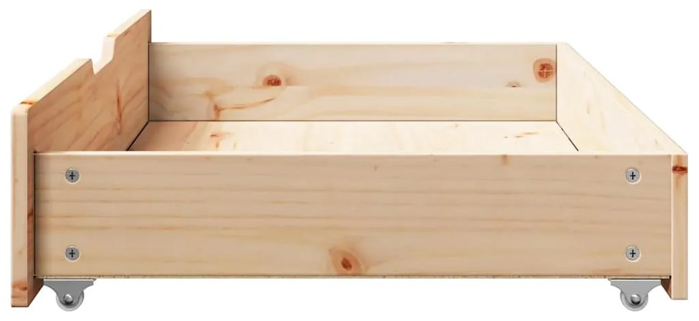 Gavetas para cama com rodas 2 pcs 90x55x17 cm pinho maciço