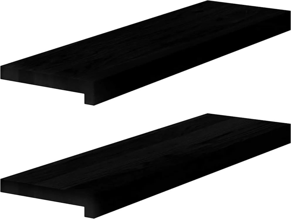 vidaXL Soleiras da janela 2 pcs 70x20x2 cm carvalho castanho-escuro