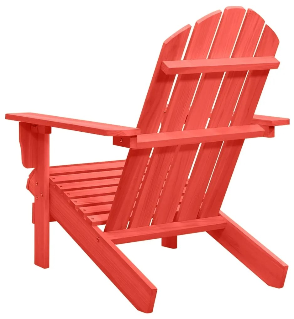 Cadeira Adirondack para jardim abeto maciço vermelho