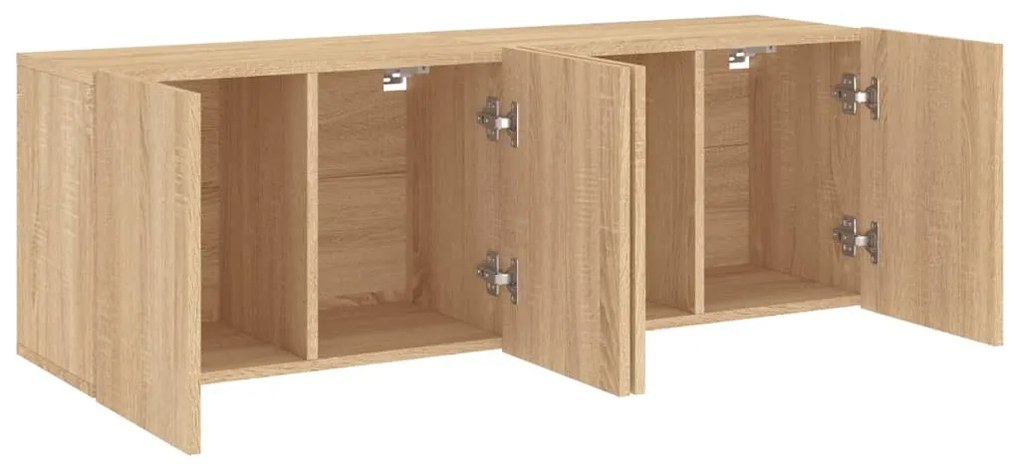Móveis de parede para TV 2 pcs 60x30x41 cm carvalho sonoma