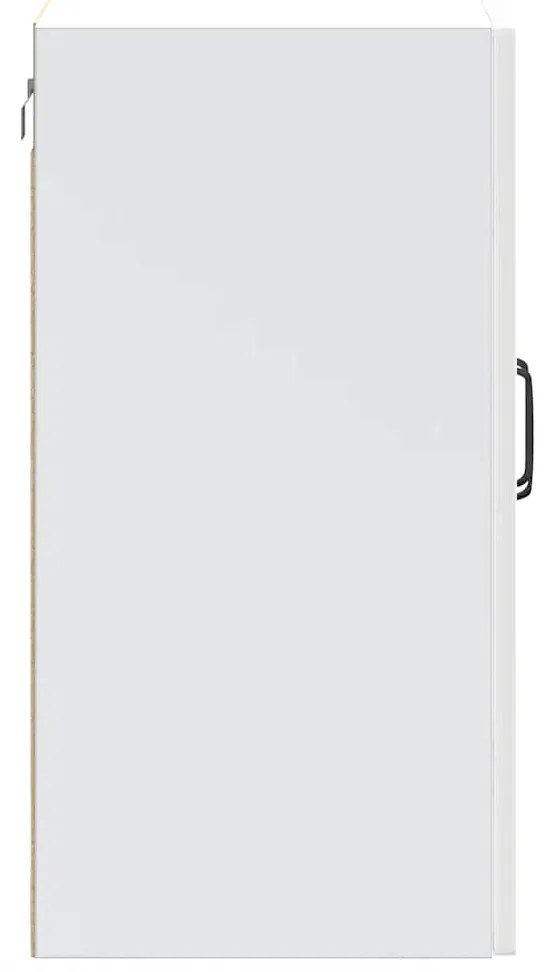 Armário parede de cozinha porta vidro Kalmar branco alto brilho