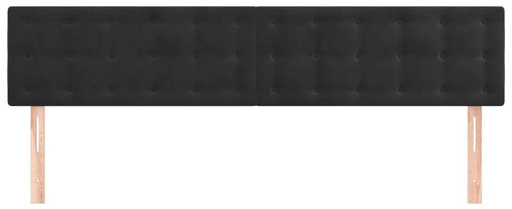 Cabeceira de cama 2 pcs veludo 100x5x78/88 cm preto