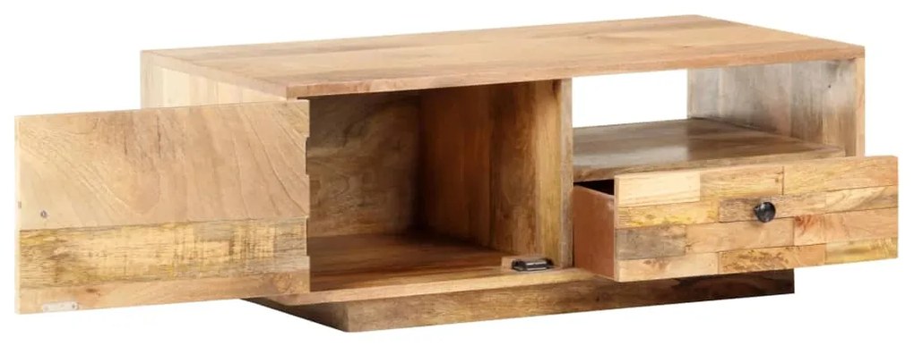 Mesa de centro 90x50x35 cm madeira de mangueira maciça