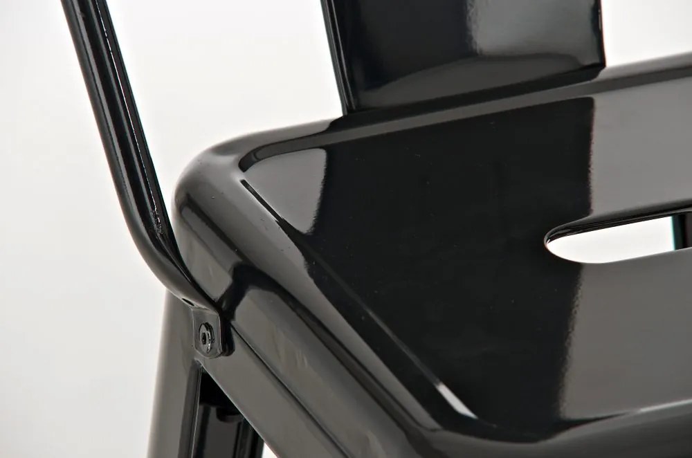 Conjunto de 2 bancos de bar Aiden 44 x 115 x 52 cm Preto