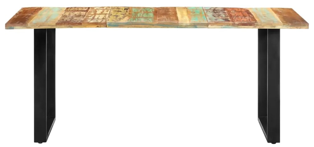 Mesa de jantar 180x90x76 cm madeira recuperada maciça