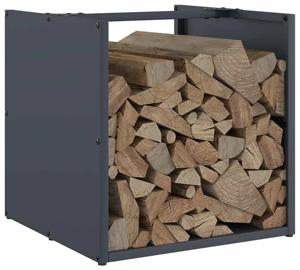 Suporte para lenha 40x40x40 cm aço laminado a frio antracite
