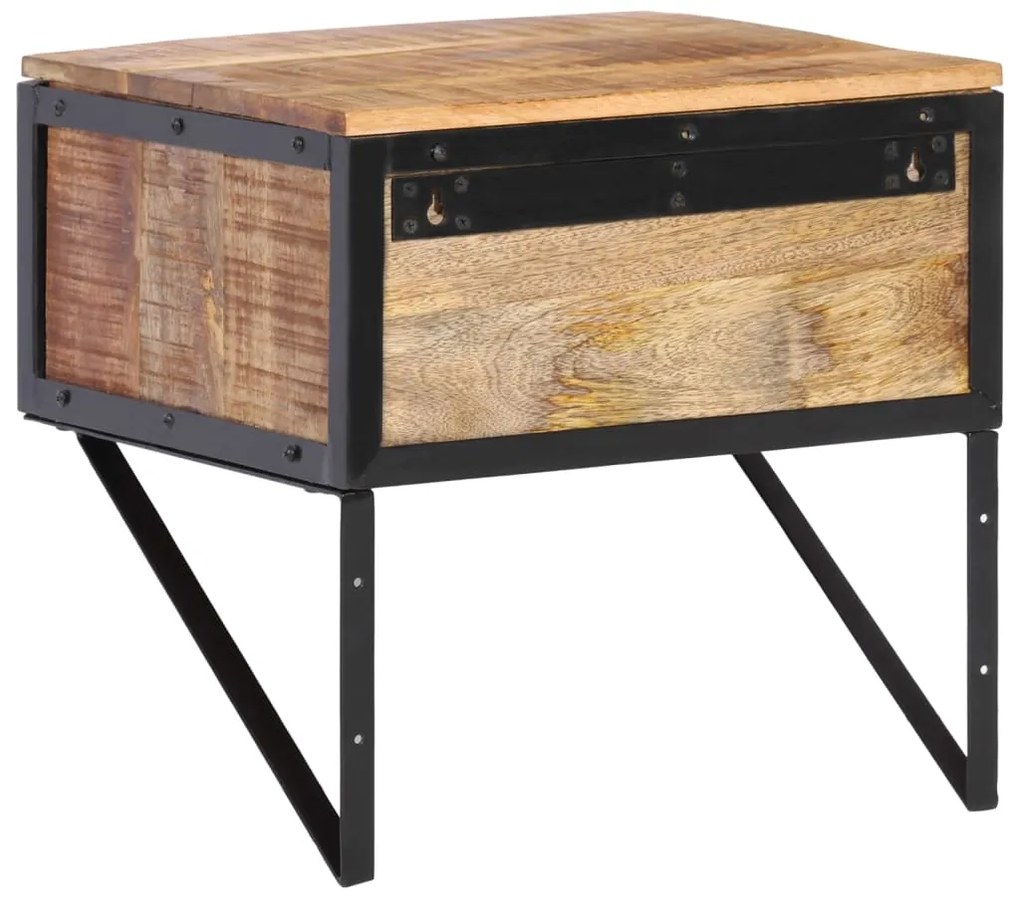 Mesa de cabeceira 40x35x40 cm madeira de mangueira maciça