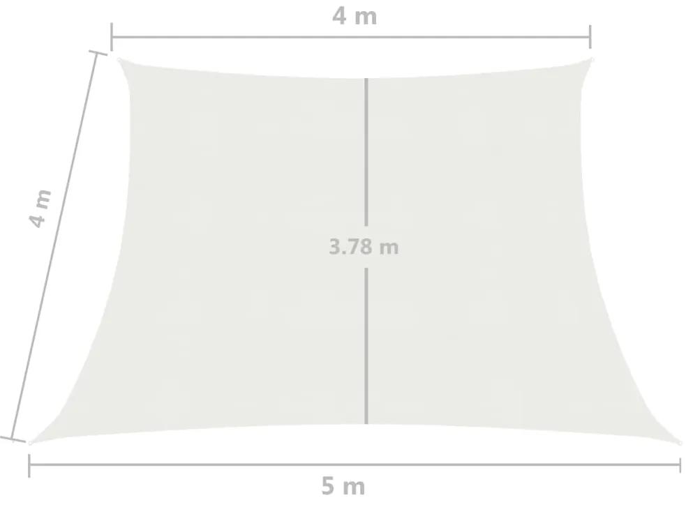 Para-sol estilo vela 160 g/m² 4/5x4 m PEAD branco