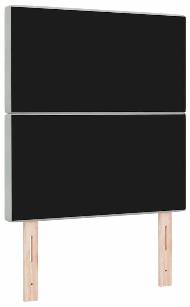 Cabeceira de LED em veludo cinza claro, 80 cm