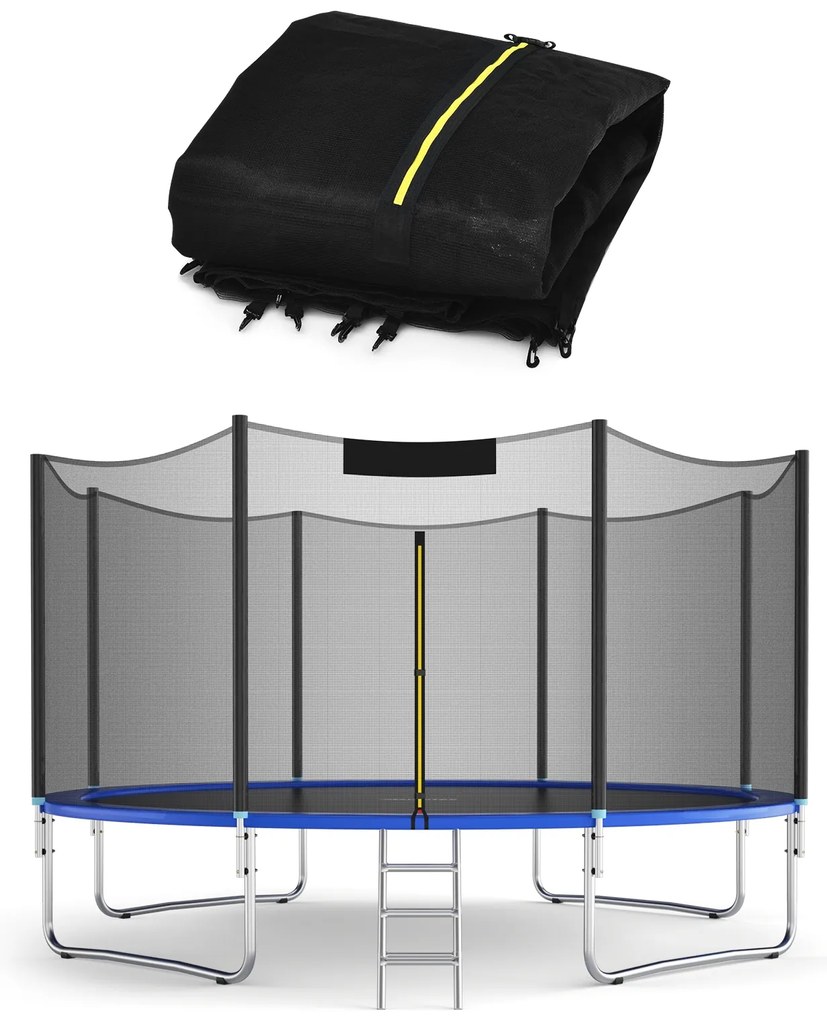 Rede de proteção de substituição para trampolim com zíper - 12 pés