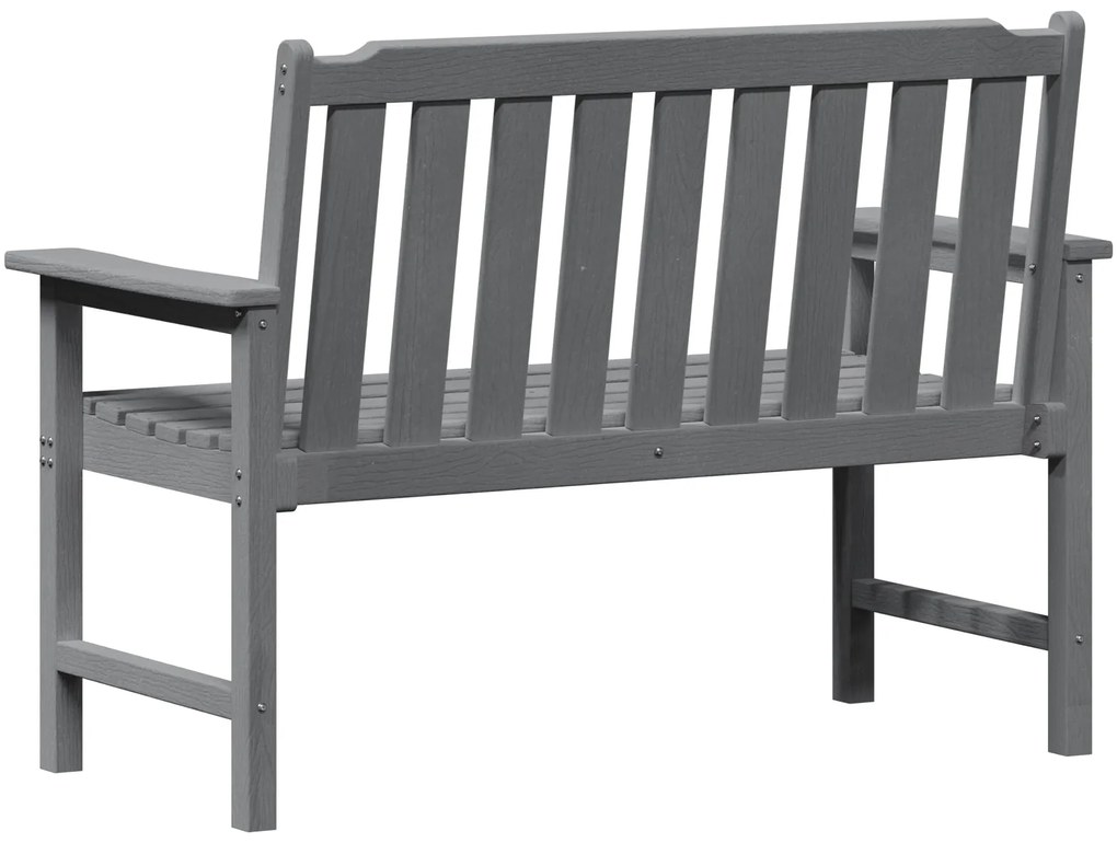 Banco de Jardim Cinza Claro 120 cm HDPE
