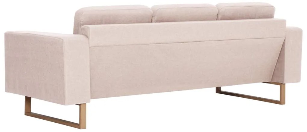2 pcs conjunto de sofás tecido cor creme