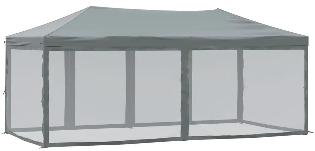 Tenda para festas dobrável com paredes laterais 3x6 m antracite