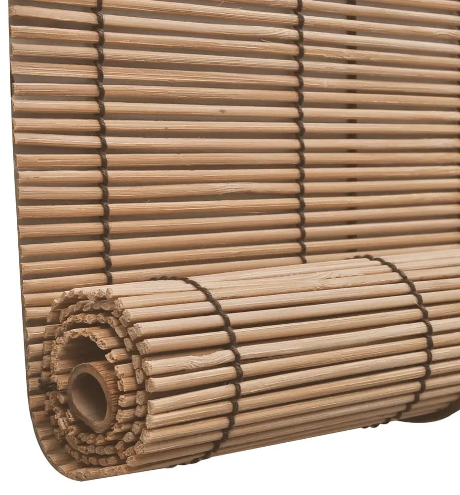 Estores de rolo 2 pcs 150 x 220 cm bambu castanho