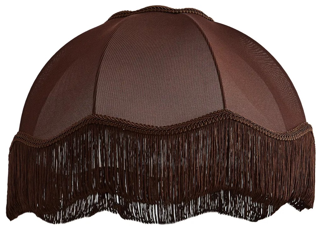 Abajur de tecido castanho com interior branco 45/15/21,5 - Heritage