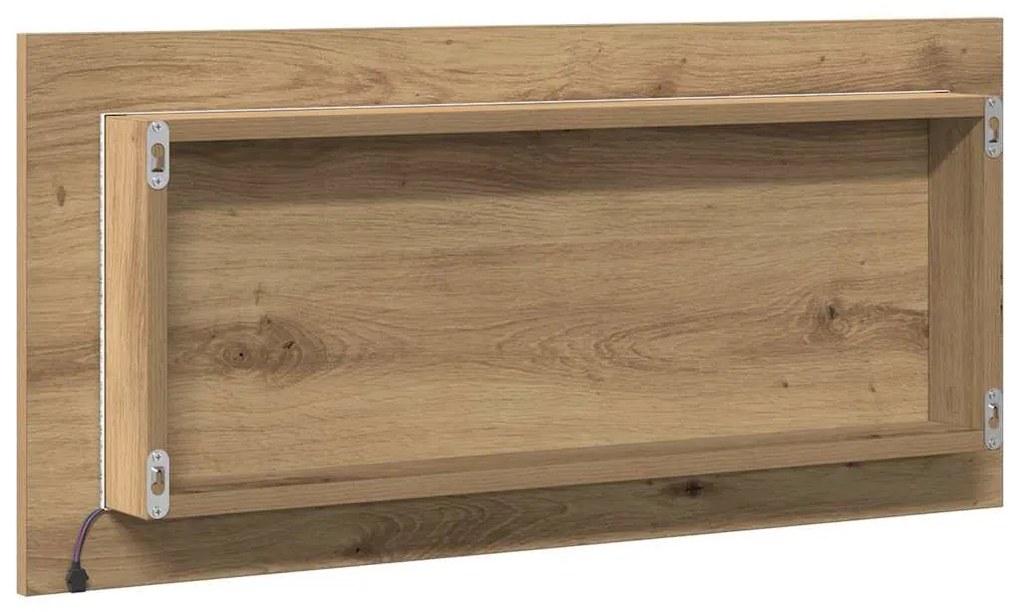 Armário de Espelho para Casa de Banho com Luz LED Carvalho Artesanal 8
