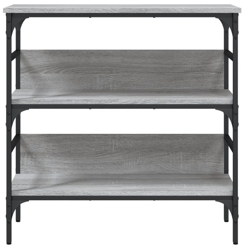 Mesa consola 75x32x75 cm derivados de madeira cinzento sonoma