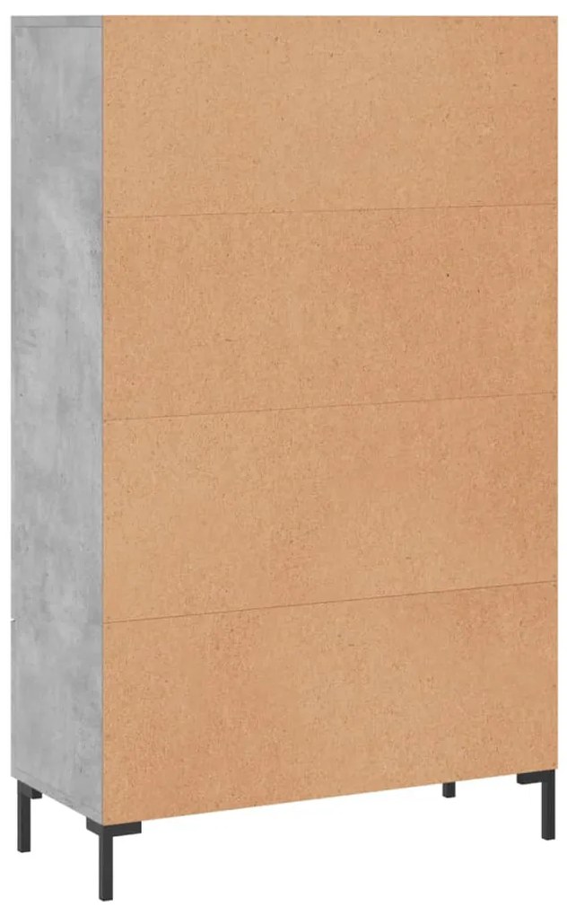 Aparador alto 69,5x31x115 cm derivados de madeira cinza-cimento