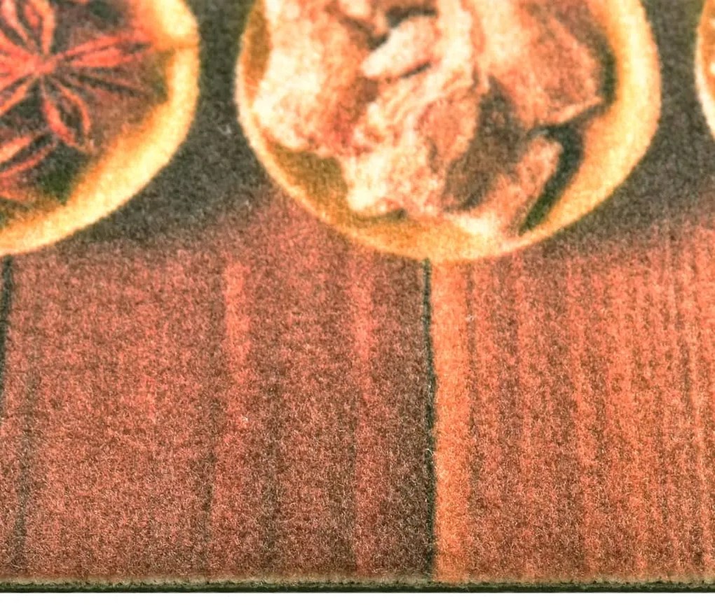 Tapete de cozinha lavável com design de colheres 60x300 cm