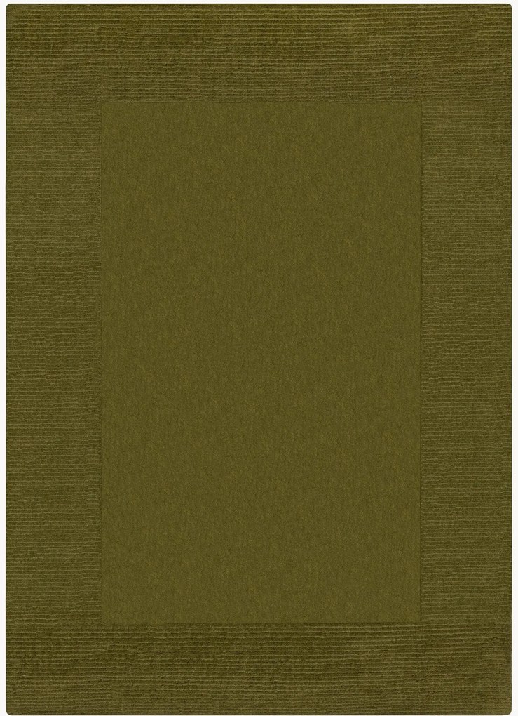 Tapete de lã tufado à mão de pelo curto Textured Border