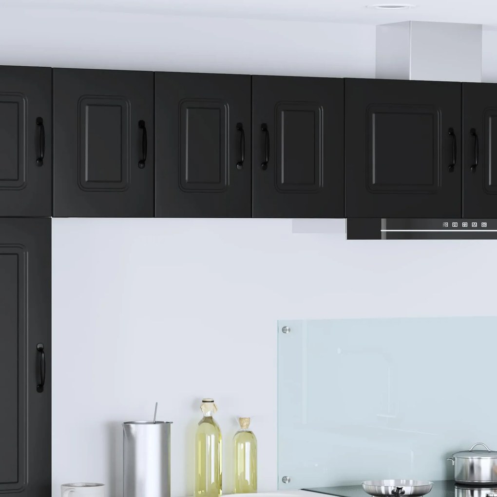 vidaXL Armário de Cozinha Kalmar 2 pcs Preto 30 x 31 x 40 cm