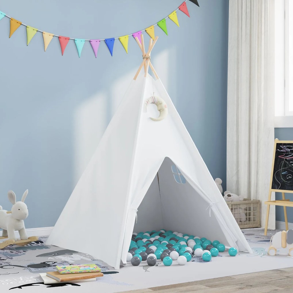 Tenda Teepee para Crianças com Bolsa em Pêssego e Bola de Brincar Bran