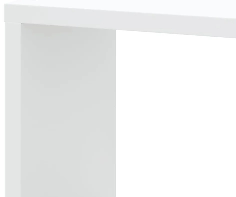 Estante de parede p/ canto 45x45x147 cm deriv. madeira branco