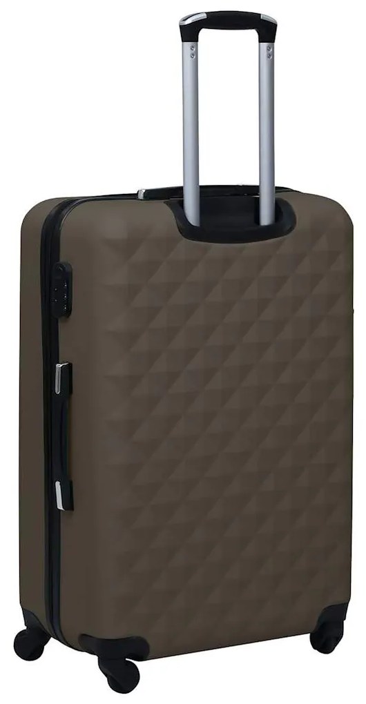 Conjunto de tróleis estojo rígido 3 pcs ABS castanho