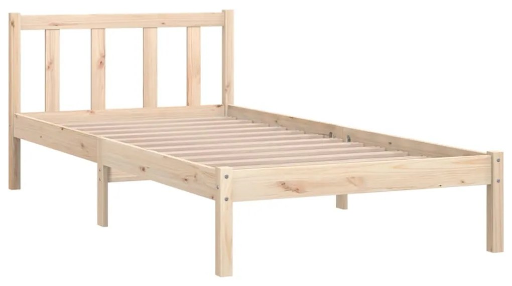 Estrutura de cama pequena solteiro 75x190 cm pinho maciço