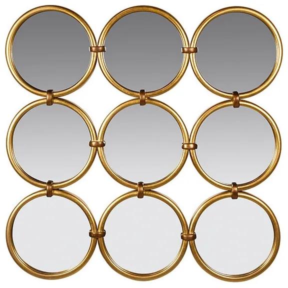Espelho de parede Circles Dourado Cristal (71,5 x 72 cm)