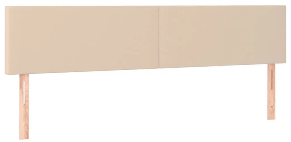 Cama box spring c/colchão/LED 120x190cm couro artif. cappuccino