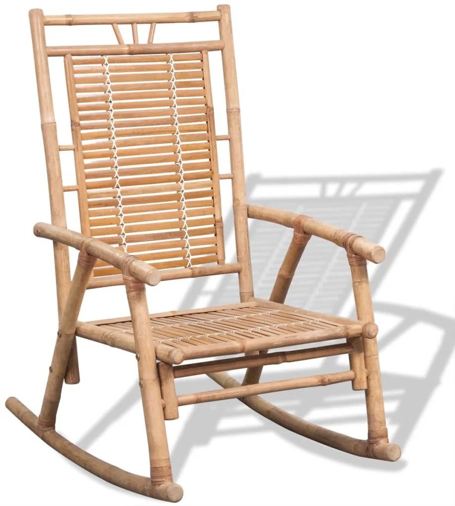 Cadeira de balanço de bambu