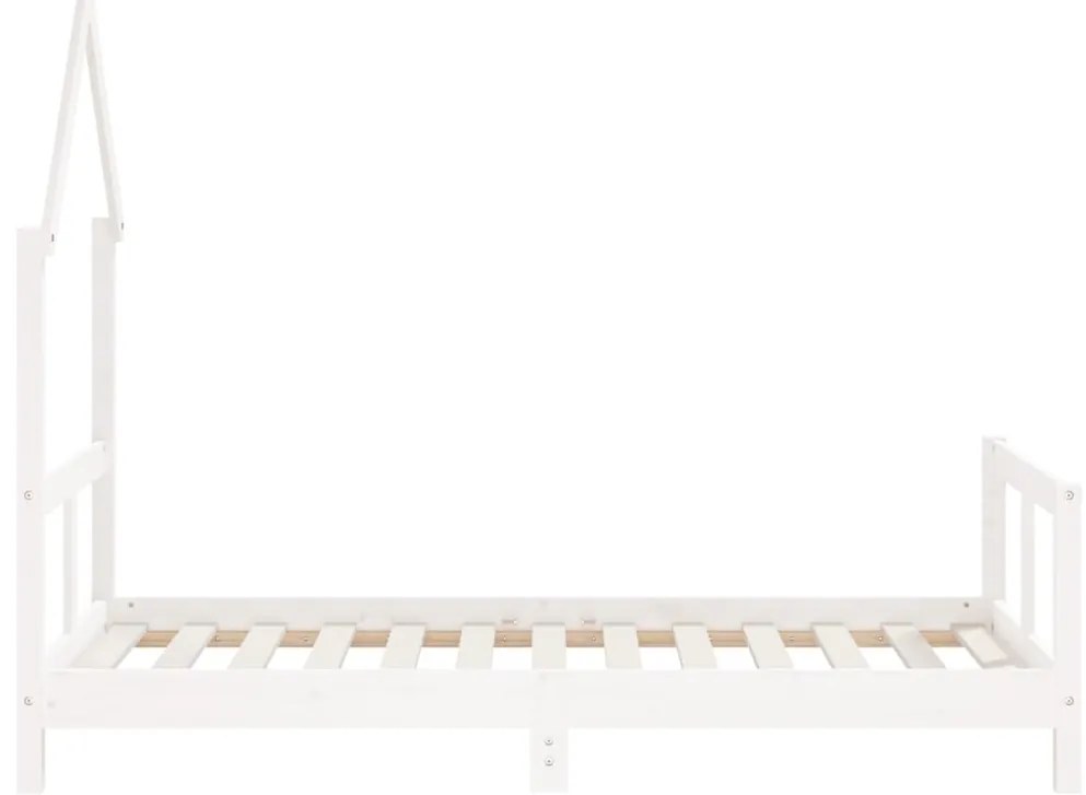 Estrutura de cama infantil 80x160 cm pinho maciço branco
