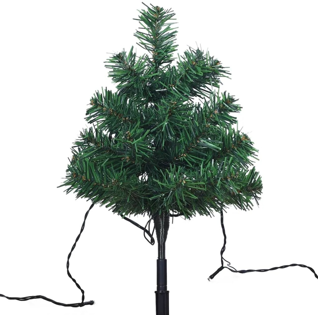 Árvores de Natal de caminho 6 pcs 45 cm PVC luzes LED multicor