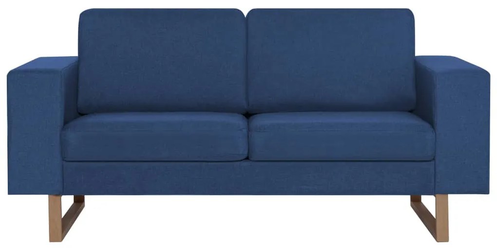 Sofá Valença de 2 Lugares - Em Tecido - Cor Azul - 156x82x76 cm - Estr