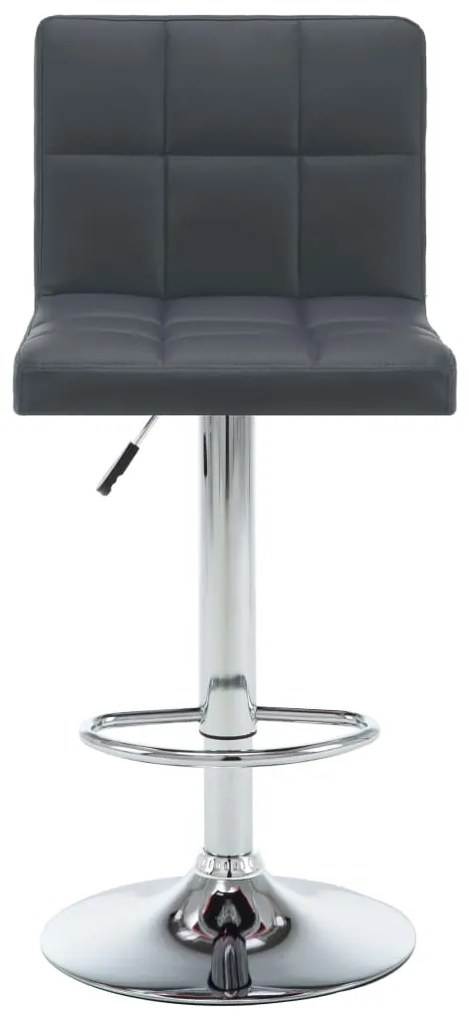 Bancos de bar 2 pcs couro artificial cinzento